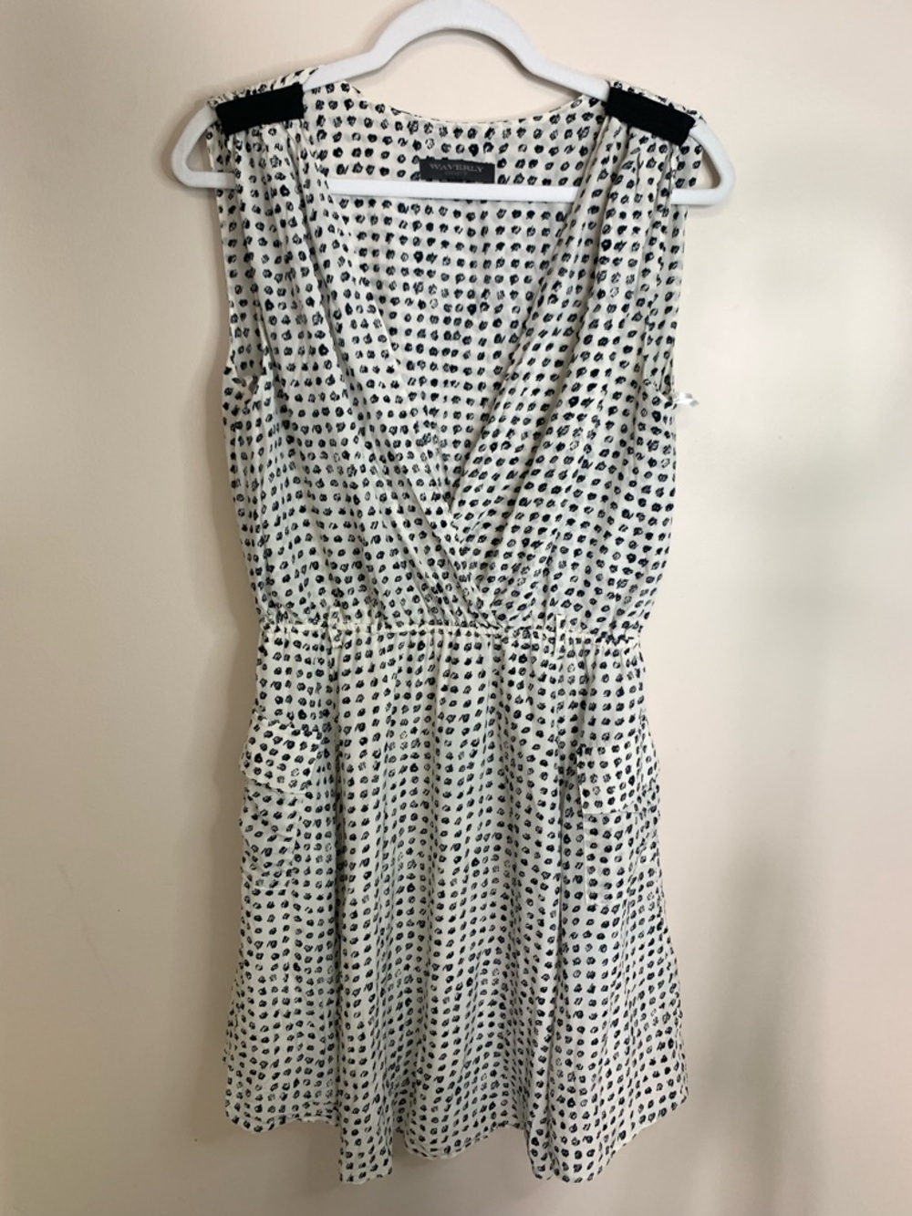 Waverly Grey Silk Mini Dress Black White 10
